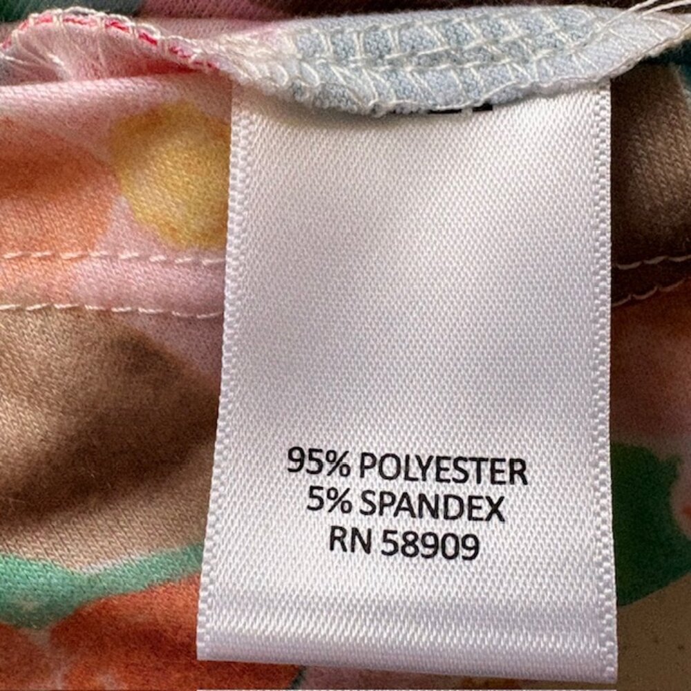 Allison Daley Womens 2X Tunic Patchwork Pastels 3/4 Sleeve Handkerchief Hem NWT - Picture 6 of 7